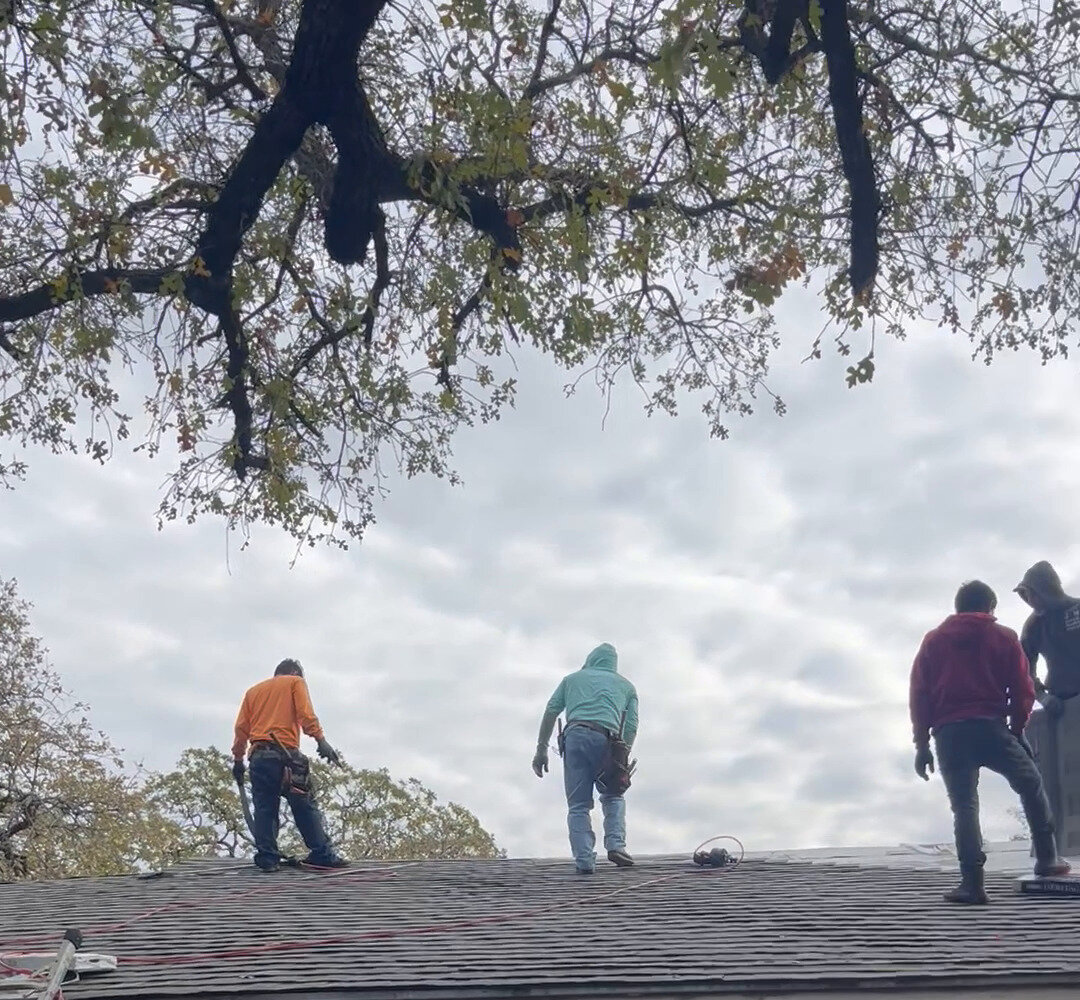 Viva Green roofing crew on a residential roof